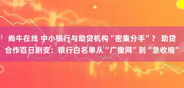 尚牛在线 中小银行与助贷机构“密集分手”？ 助贷合作百日剧变：银行白名单从“广撒网”到“急收缩”