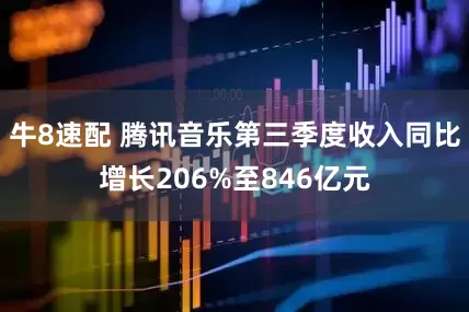 牛8速配 腾讯音乐第三季度收入同比增长206%至846亿元